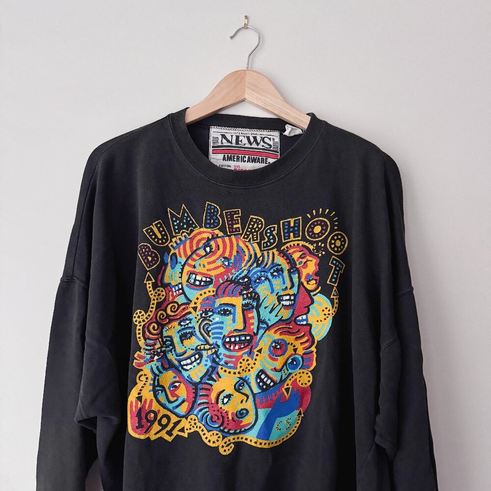 Vintage 1991 RARE Carl Smool Bumbershoot Pullover Crewneck Sweatshirt
